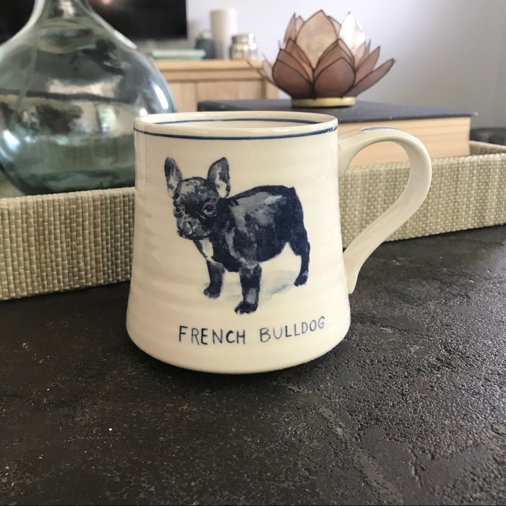 NWT Anthropologie Molly Hatch French Bulldog Mug